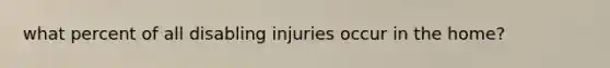 what percent of all disabling injuries occur in the home?