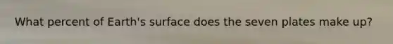 What percent of Earth's surface does the seven plates make up?