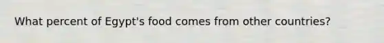 What percent of Egypt's food comes from other countries?
