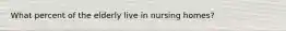 What percent of the elderly live in nursing homes?