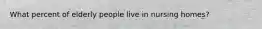 What percent of elderly people live in nursing homes?