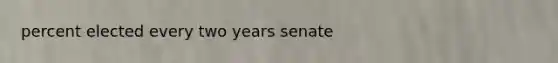 percent elected every two years senate