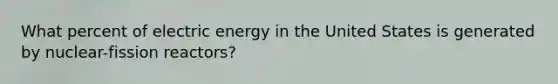 What percent of electric energy in the United States is generated by nuclear-fission reactors?