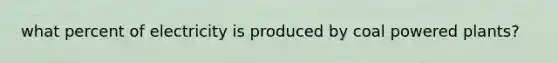 what percent of electricity is produced by coal powered plants?