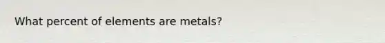 What percent of elements are metals?