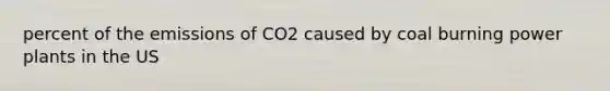 percent of the emissions of CO2 caused by coal burning power plants in the US