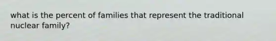 what is the percent of families that represent the traditional nuclear family?
