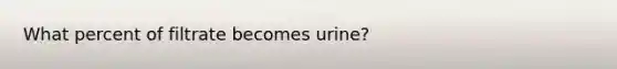 What percent of filtrate becomes urine?