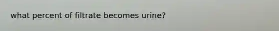 what percent of filtrate becomes urine?