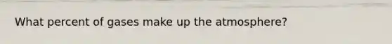What percent of gases make up the atmosphere?