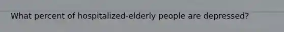 What percent of hospitalized-elderly people are depressed?