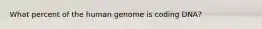 What percent of the human genome is coding DNA?