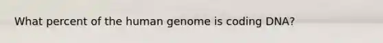 What percent of the human genome is coding DNA?