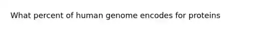 What percent of human genome encodes for proteins