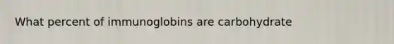 What percent of immunoglobins are carbohydrate