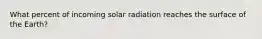 What percent of incoming solar radiation reaches the surface of the Earth?