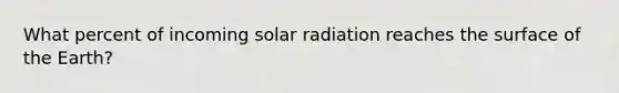 What percent of incoming solar radiation reaches the surface of the Earth?