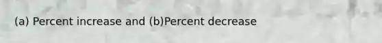 (a) Percent increase and (b)Percent decrease