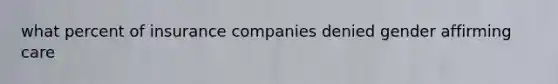 what percent of insurance companies denied gender affirming care