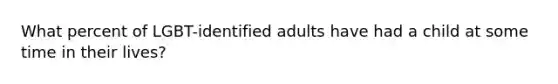 What percent of LGBT-identified adults have had a child at some time in their lives?