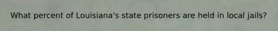 What percent of Louisiana's state prisoners are held in local jails?