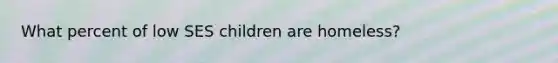 What percent of low SES children are homeless?