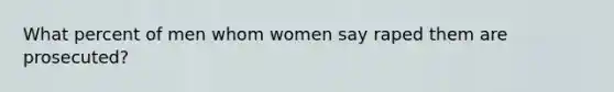 What percent of men whom women say raped them are prosecuted?