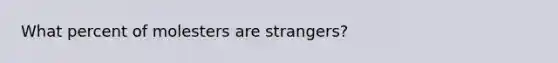 What percent of molesters are strangers?