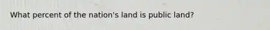 What percent of the nation's land is public land?