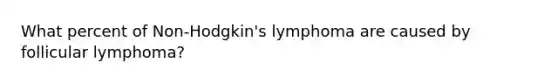 What percent of Non-Hodgkin's lymphoma are caused by follicular lymphoma?