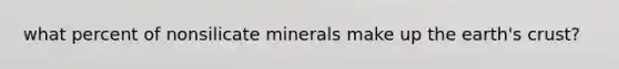 what percent of nonsilicate minerals make up the earth's crust?