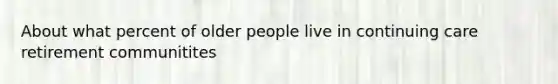 About what percent of older people live in continuing care retirement communitites