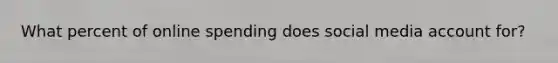 What percent of online spending does social media account for?