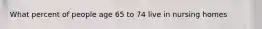 What percent of people age 65 to 74 live in nursing homes