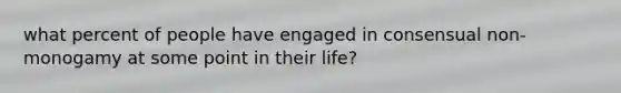 what percent of people have engaged in consensual non-monogamy at some point in their life?