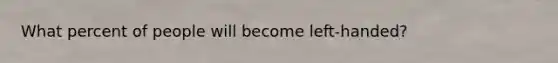 What percent of people will become left-handed?