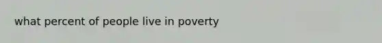 what percent of people live in poverty