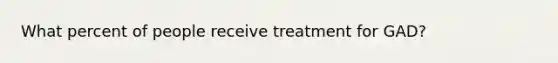 What percent of people receive treatment for GAD?