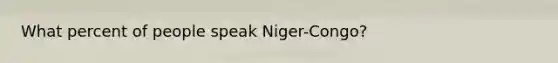 What percent of people speak Niger-Congo?