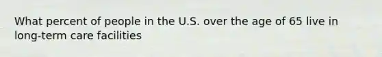 What percent of people in the U.S. over the age of 65 live in long-term care facilities