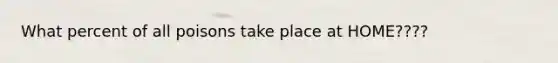 What percent of all poisons take place at HOME????