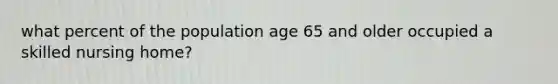 what percent of the population age 65 and older occupied a skilled nursing home?