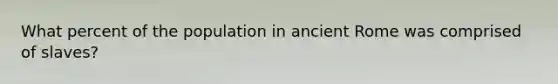 What percent of the population in ancient Rome was comprised of slaves?