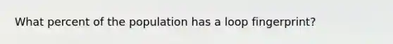 What percent of the population has a loop fingerprint?