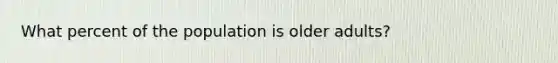 What percent of the population is older adults?