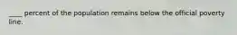 ____ percent of the population remains below the official poverty line.