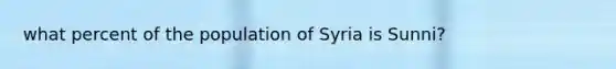 what percent of the population of Syria is Sunni?