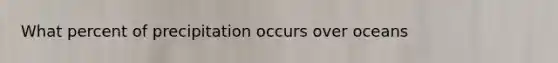 What percent of precipitation occurs over oceans