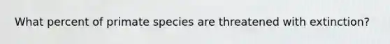 What percent of primate species are threatened with extinction?