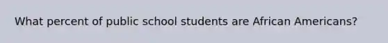 What percent of public school students are African Americans?